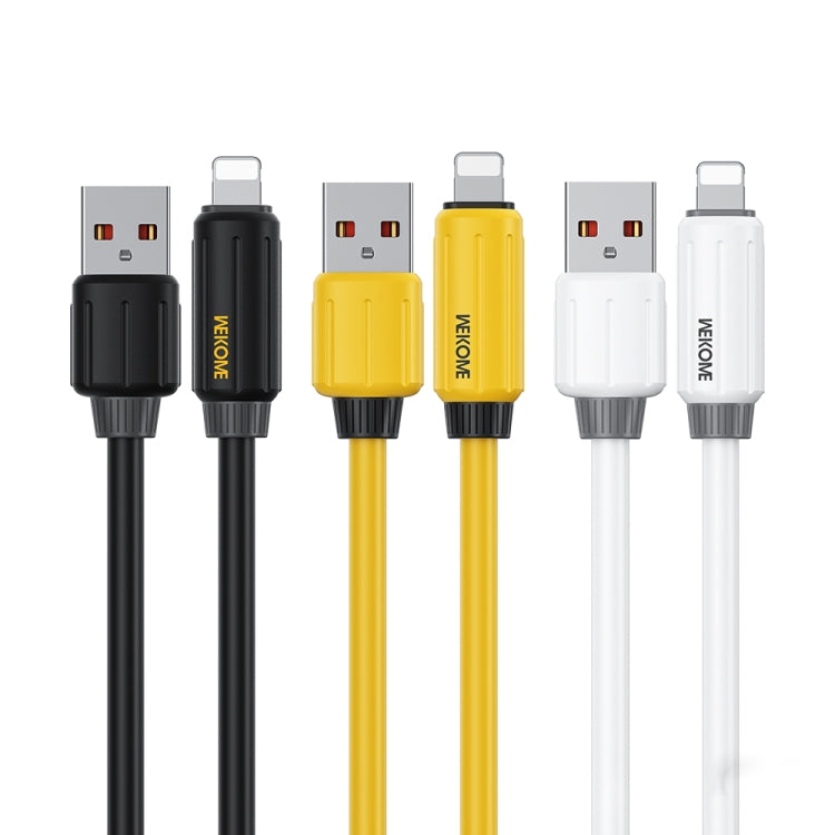 Cable de datos de carga rápida USB a 8 pines de 1 m y 12 W de silicona genuina elástica WK WDC-27i, WDC-27i
