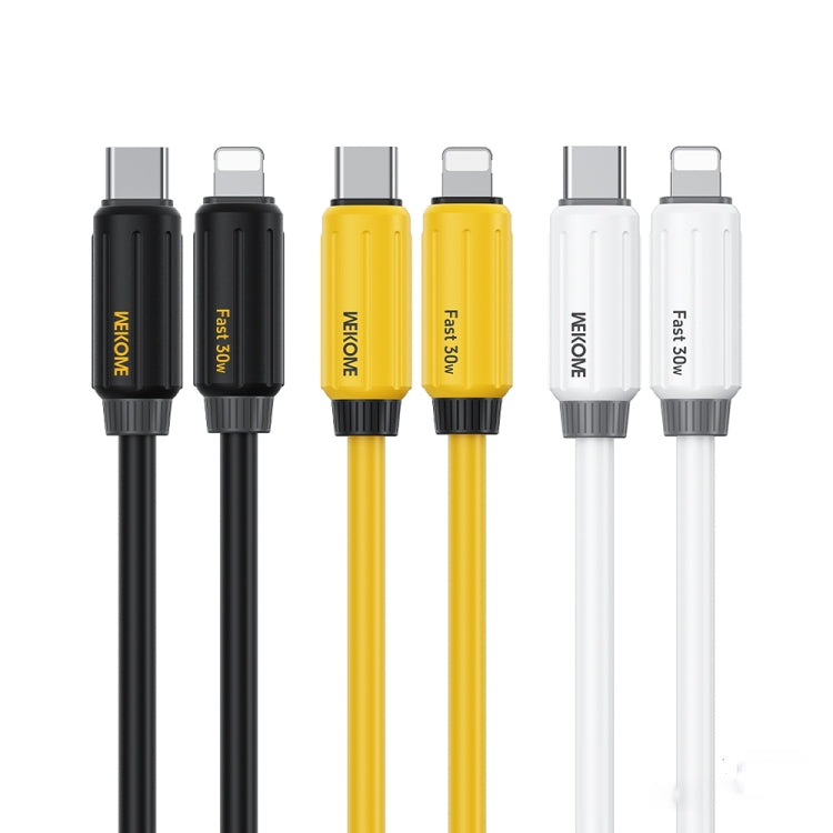 Cable de datos de carga rápida WK WDC-29 de silicona genuina elástica de 1 m PD30W tipo C a 8 pines, WDC-29