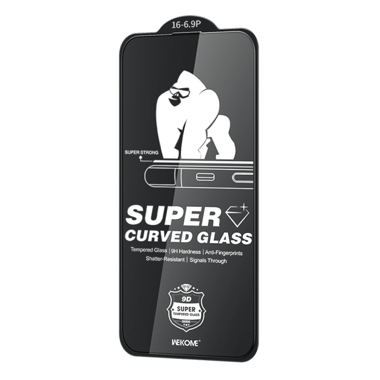 Película de vidrio templado HD curvada 6D de King Kong WK WTP-091, For iPhone 16 Pro Max, For iPhone 16 Pro, For iPhone 16 Plus / 15 Plus, For iPhone 16 / 15