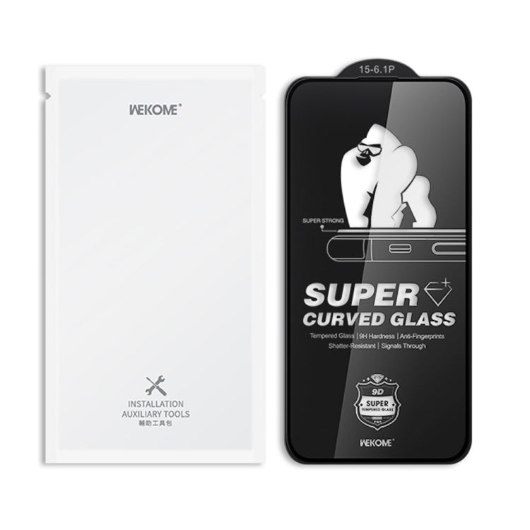 Película de vidrio templado con protección de privacidad de 28 grados y curva 6D de King Kong WK WTP-092, For iPhone 16 Pro Max, For iPhone 16 Pro, For iPhone 16 Plus / 15 Plus, For iPhone 16 / 15