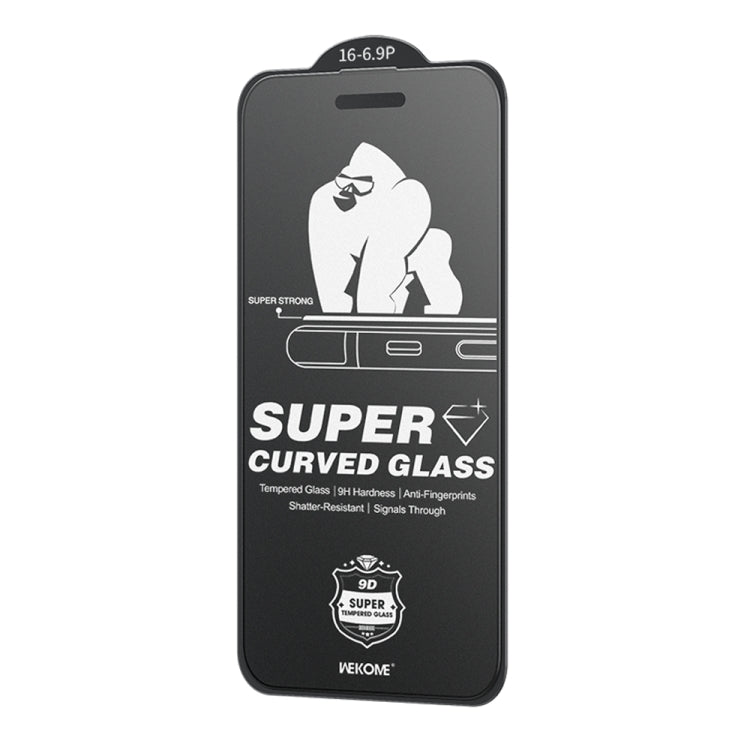 Película de vidrio templado esmerilado curvo 6D WK WTP-094 King Kong, For iPhone 16 Pro Max, For iPhone 16 Pro, For iPhone 16 Plus / 15 Plus, For iPhone 16 / 15