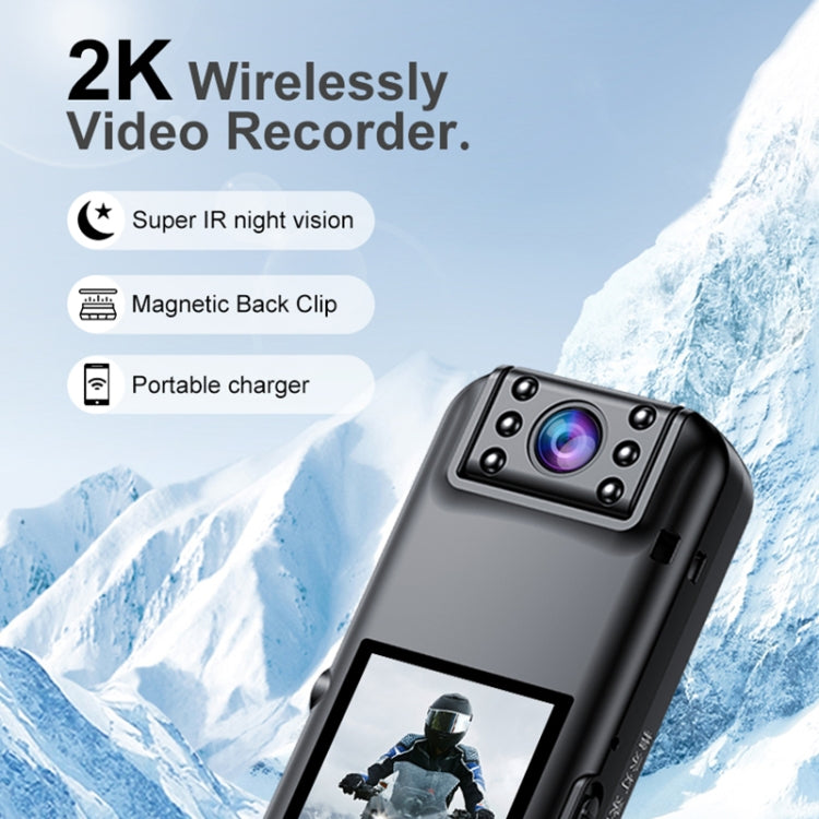 Grabadora de video HD A82 con lente giratoria y visión nocturna por infrarrojos, WiFi y clip trasero, A82