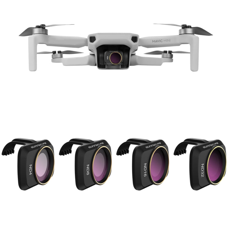 Sunnylife MM-FI9256 para DJI Mavic mini 4 en 1 Drone ND4+ND8+ND16+ND32 Filtro de lente, ND4+ND8+ND16+ND32