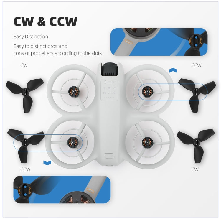 Hélice de 3 palas de color para dron DJI Neo Sunnylife 2016S, 2 pairs