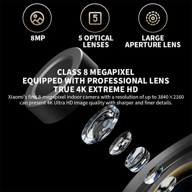 Cámara inteligente original Xiaomi C700 4K con ángulo de visión de 360 grados, visión nocturna a todo color, cámara con inteligencia artificial, US Plug