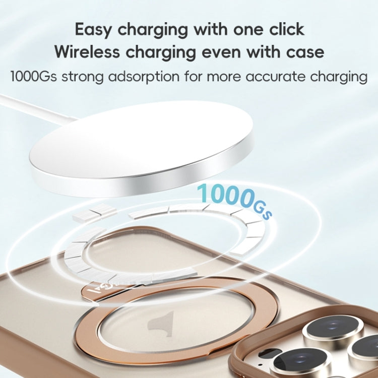 Estuche híbrido de TPU para teléfono con soporte para PC Magsafe de ZGA, For iPhone 16 Pro Max, For iPhone 16 Pro