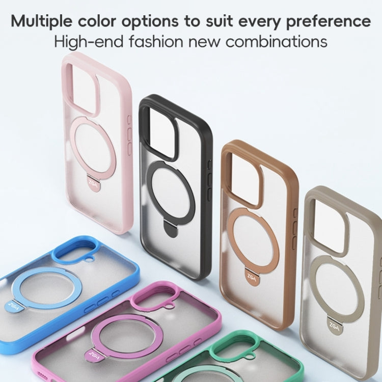 Estuche híbrido de TPU para teléfono con soporte para PC Magsafe de ZGA, For iPhone 16 Pro Max, For iPhone 16 Pro