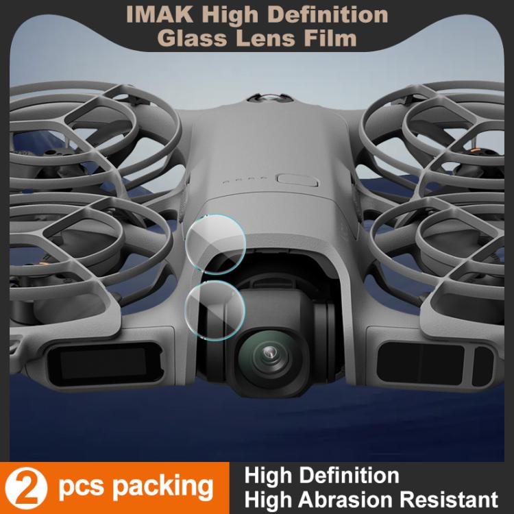 2 piezas/juego de película de lente de cámara trasera de vidrio IMAK HD, For DJI Neo 2, For DJI Neo