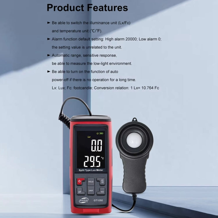 Luxómetro digital profesional BENERECH GT1050
