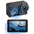 STARTRC 3 en 1 Protector de lente Pantalla delantera y trasera Películas de vidrio templado, For DJI Osmo Action 5 Pro