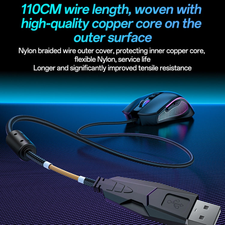 Ratón con cable USB RGB de 7200 DPI KB20 de Yesido, KB20