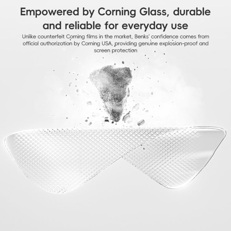 Película de vidrio templado antirreflejo Corning AR de la serie King Kong de Benks, For iPhone 16 Pro Max, For iPhone 16 Pro, For iPhone 16 Plus, For iPhone 16
