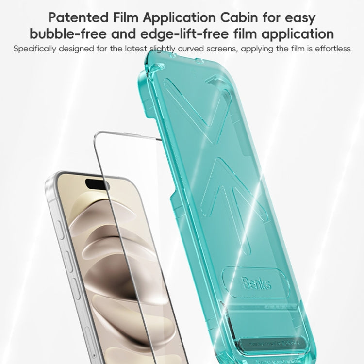 Película de vidrio templado antirreflejo Corning AR de la serie King Kong de Benks, For iPhone 16 Pro Max, For iPhone 16 Pro, For iPhone 16 Plus, For iPhone 16
