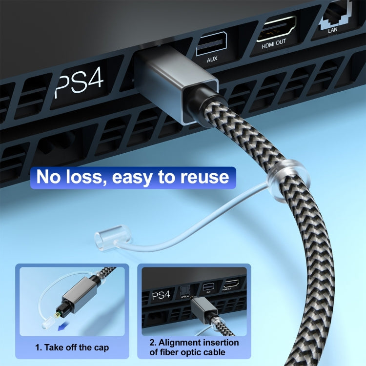 Cable de audio óptico digital Toslink macho a macho de 5,0 mm de diámetro exterior, 1m, 1.8m, 3m, 5m