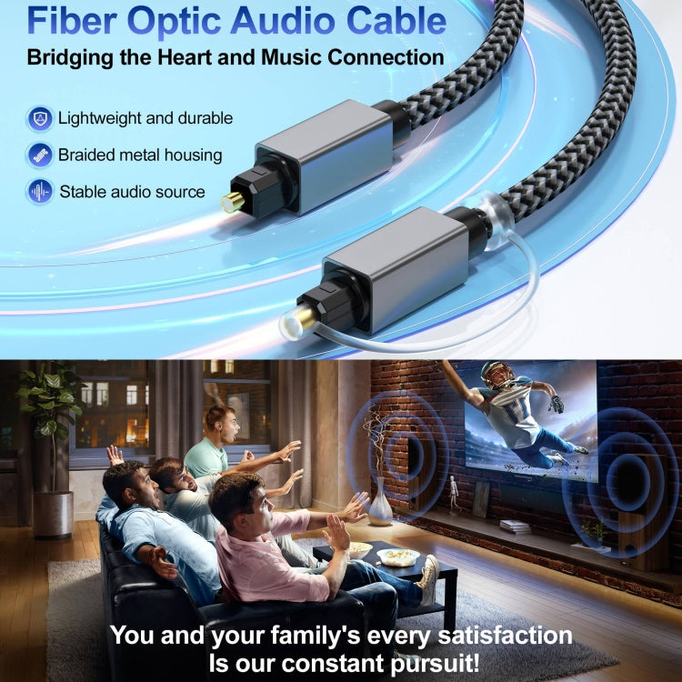 Cable de audio óptico digital Toslink macho a macho de 5,0 mm de diámetro exterior, 1m, 1.8m, 3m, 5m