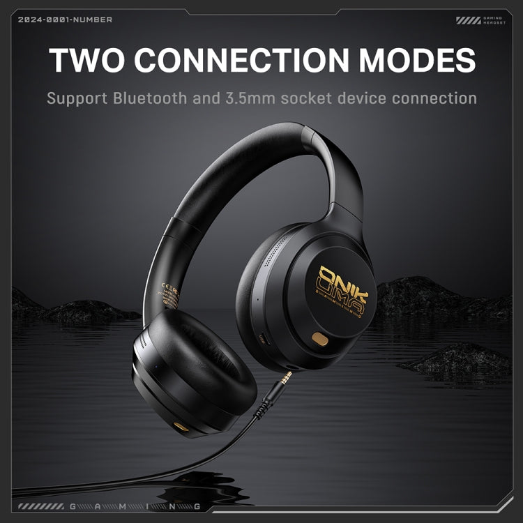 Auriculares inalámbricos Bluetooth con reducción de ruido dual montados en la cabeza ONIKUMA GT811, GT811(Black)