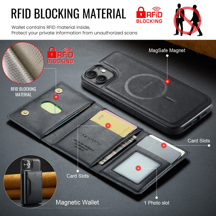 Estuche para teléfono desmontable con funda para tarjeta RFID MagSafe serie DG.MING MAGKING-K2, For iPhone 12 Pro Max