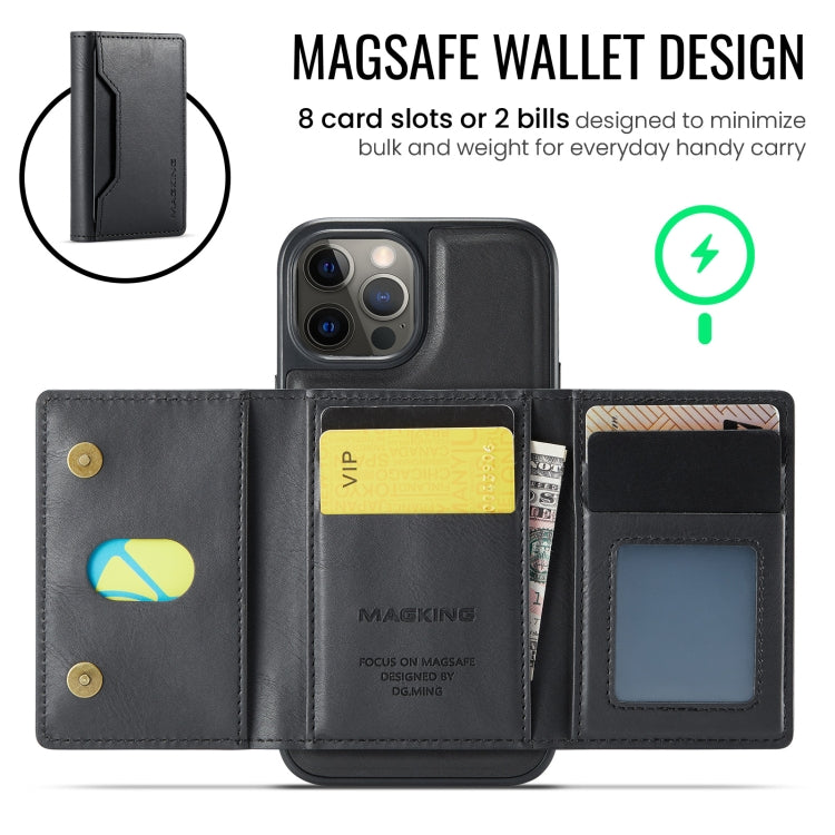 Estuche para teléfono desmontable con funda para tarjeta RFID MagSafe serie DG.MING MAGKING-K2, For iPhone 12 Pro Max