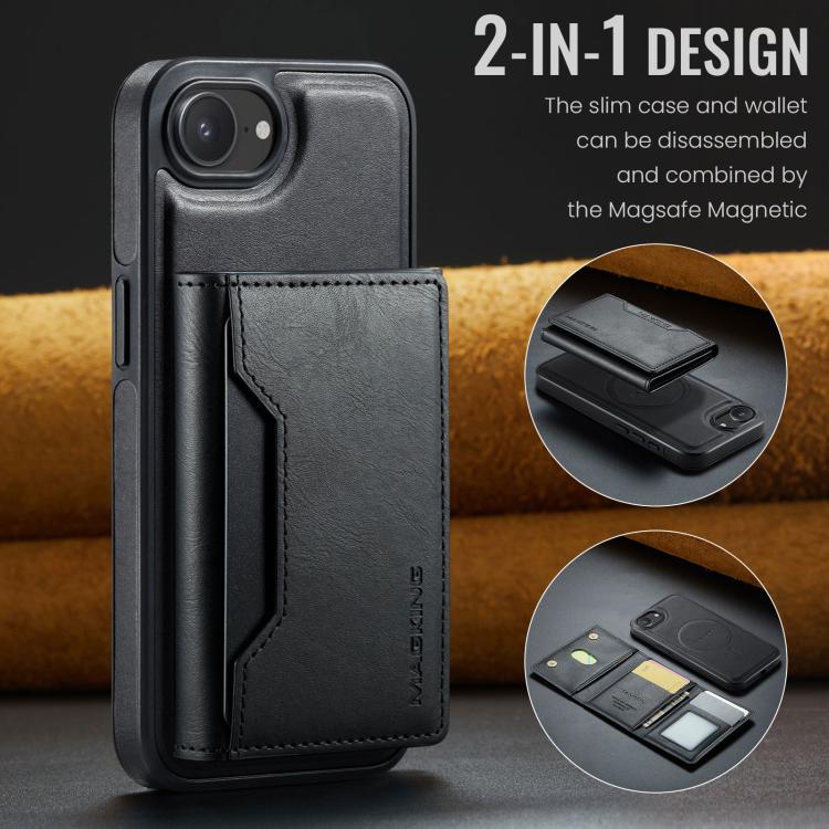 Estuche para teléfono desmontable con funda para tarjeta RFID MagSafe serie DG.MING MAGKING-K2, For iPhone 17e / 16e, For iPhone 17 Pro Max, For iPhone 17 Pro, For iPhone 17, For iPhone Air, For iPhone 16 Pro Max, For iPhone 16 Pro, For iPhone 16 Plus ...
