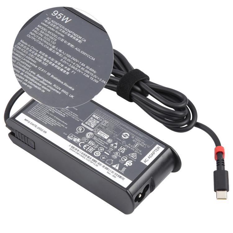Adaptador de corriente para portátil Lenovo, con conector USB tipo C de 95 W, 20 V y 4,75 A, EU Plug, US Plug, UK Plug, AU Plug