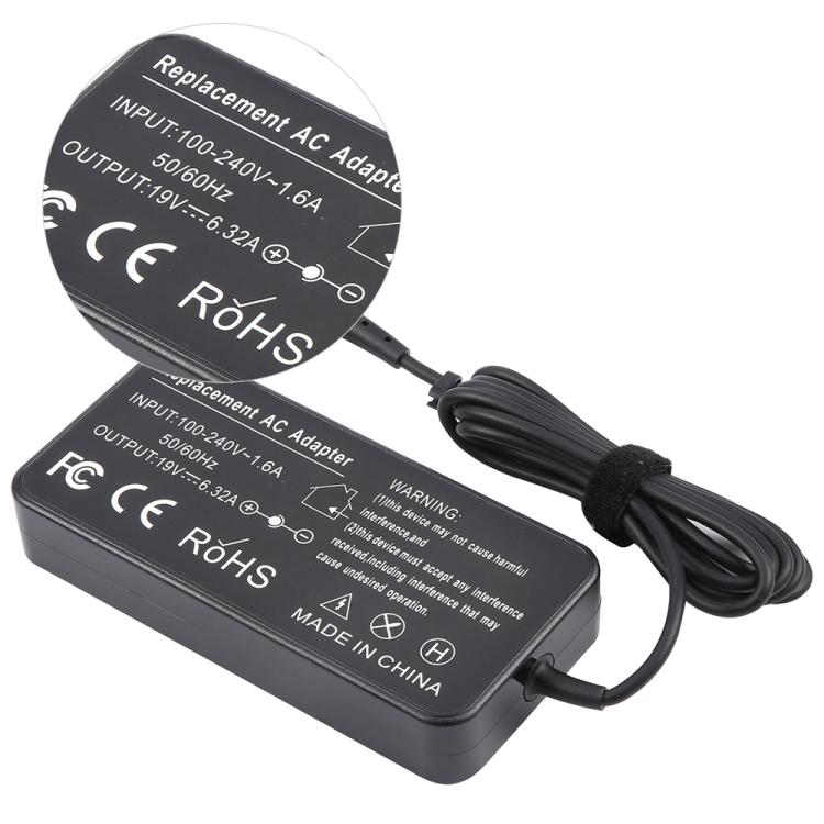 Adaptador de corriente para portátil ASUS 6.0 x 3.7 de 120 W, 19 V y 6,32 A, EU Plug, US Plug, UK Plug, AU Plug
