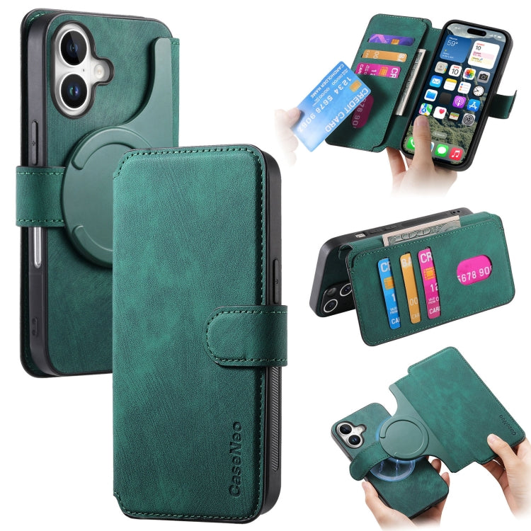 CaseNeo MagSafe RFID - Funda de cuero retro antirrobo para teléfono, For iPhone 17e / 16e, For iPhone 17 Pro Max, For iPhone 17 Pro, For iPhone 17, For iPhone Air, For iPhone 16 Pro Max, For iPhone 16 Pro, For iPhone 16 Plus