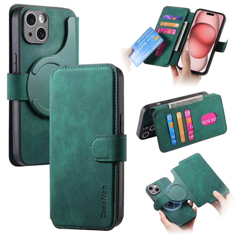 CaseNeo MagSafe RFID - Funda de cuero retro antirrobo para teléfono, For iPhone 16, For iPhone 15 Pro Max, For iPhone 15 Pro, For iPhone 15 Plus, For iPhone 15
