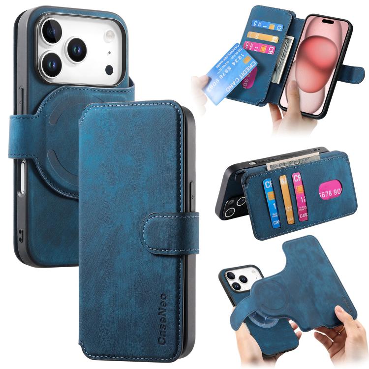 CaseNeo MagSafe RFID - Funda de cuero retro antirrobo para teléfono, For iPhone 17e / 16e, For iPhone 17 Pro Max, For iPhone 17 Pro, For iPhone 17, For iPhone Air, For iPhone 16 Pro Max, For iPhone 16 Pro, For iPhone 16 Plus