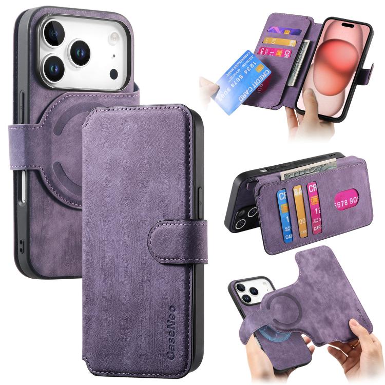 CaseNeo MagSafe RFID - Funda de cuero retro antirrobo para teléfono, For iPhone 17e / 16e, For iPhone 17 Pro Max, For iPhone 17 Pro, For iPhone 17, For iPhone Air, For iPhone 16 Pro Max, For iPhone 16 Pro, For iPhone 16 Plus