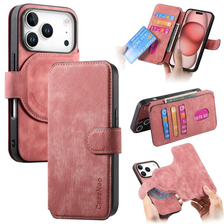 CaseNeo MagSafe RFID - Funda de cuero retro antirrobo para teléfono, For iPhone 17e / 16e, For iPhone 17 Pro Max, For iPhone 17 Pro, For iPhone 17, For iPhone Air, For iPhone 16 Pro Max, For iPhone 16 Pro, For iPhone 16 Plus