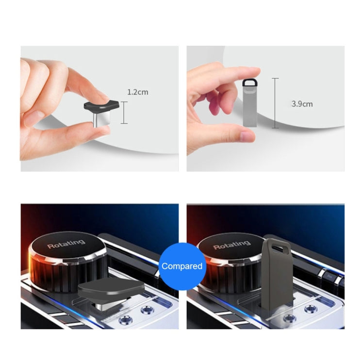 Interfaz USB-C/Tipo-C para automóvil Mini disco U de metal, 16GB, 32GB, 64GB