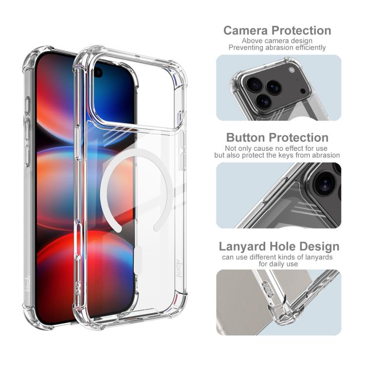 Funda para teléfono IMAK Space Shield PC + TPU Airbag a prueba de golpes MagSafe, For iPhone 17 Pro Max, For iPhone 17 Pro, For iPhone 17, For iPhone Air, For iPhone 16 Pro Max, For iPhone 16 Pro, For iPhone 16