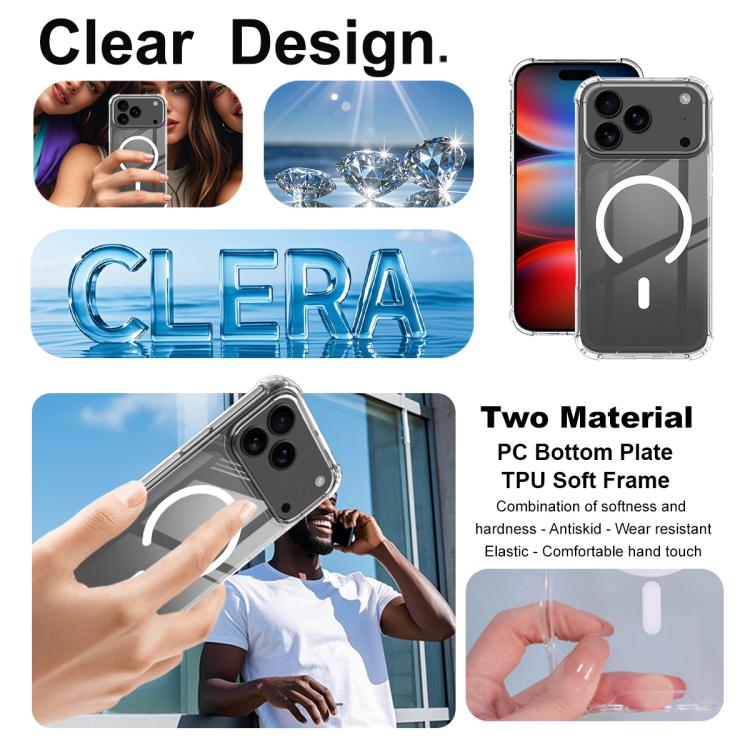 Funda para teléfono IMAK Space Shield PC + TPU Airbag a prueba de golpes MagSafe, For iPhone 17 Pro Max, For iPhone 17 Pro, For iPhone 17, For iPhone Air, For iPhone 16 Pro Max, For iPhone 16 Pro, For iPhone 16