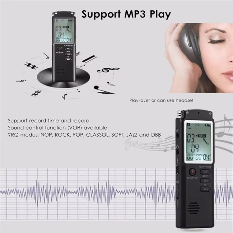 Grabadora de voz inteligente T60 HD con cancelación de ruido y reproductor MP3, T60