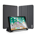 DUX DUCIS Domo Series Estuche de cuero de PU magnético con tapa horizontal con tres soportes plegables y ranura para bolígrafo, For iPad 9.7 inch(2017)/9.7 inch(2018)/iPad 6