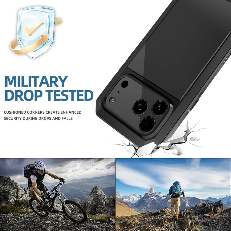 Funda metálica para teléfono con triple protección RedPepper, For iPhone 17 Pro Max, For iPhone 17 Pro, For iPhone 17, For iPhone Air, For iPhone 16 Pro Max, For iPhone 16 Pro, For iPhone 16 Plus, For iPhone 16