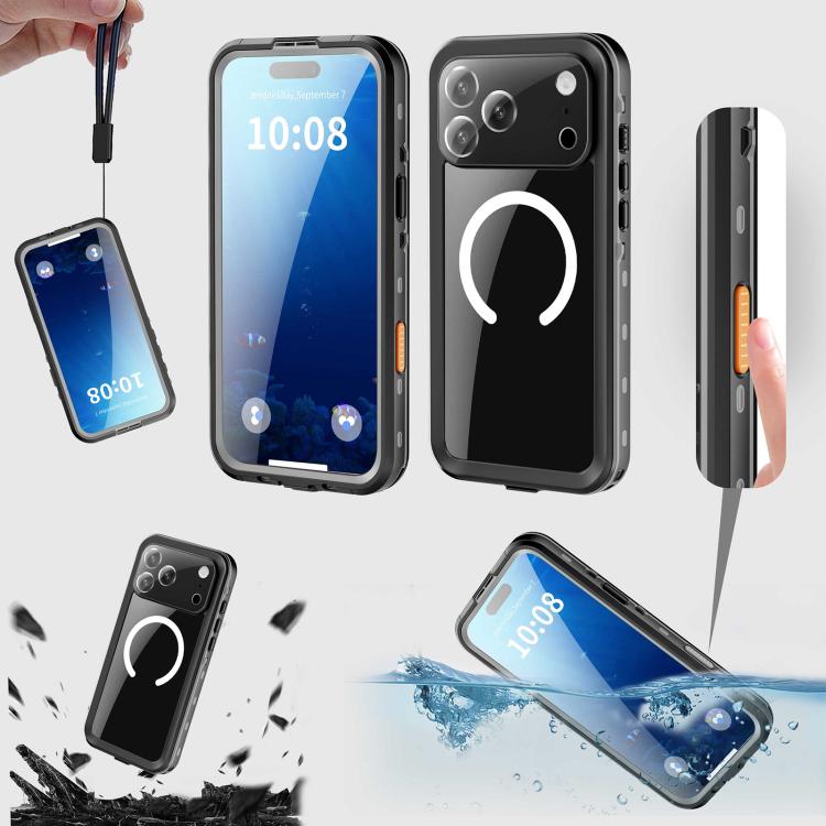 Funda para teléfono con protección MagSafe triple a prueba de agua IP68 con puntos transparentes de RedPepper, For iPhone 17 Pro Max, For iPhone 17 Pro, For iPhone 17, For iPhone Air, For iPhone 16 Pro Max, For iPhone 16 Pro, For iPhone 16 Plus        ...