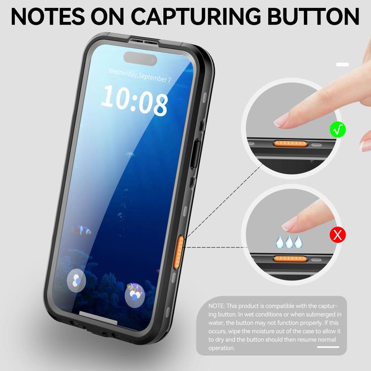 Funda para teléfono con protección MagSafe triple a prueba de agua IP68 con puntos transparentes de RedPepper, For iPhone 17 Pro Max, For iPhone 17 Pro, For iPhone 17, For iPhone Air, For iPhone 16 Pro Max, For iPhone 16 Pro, For iPhone 16 Plus        ...