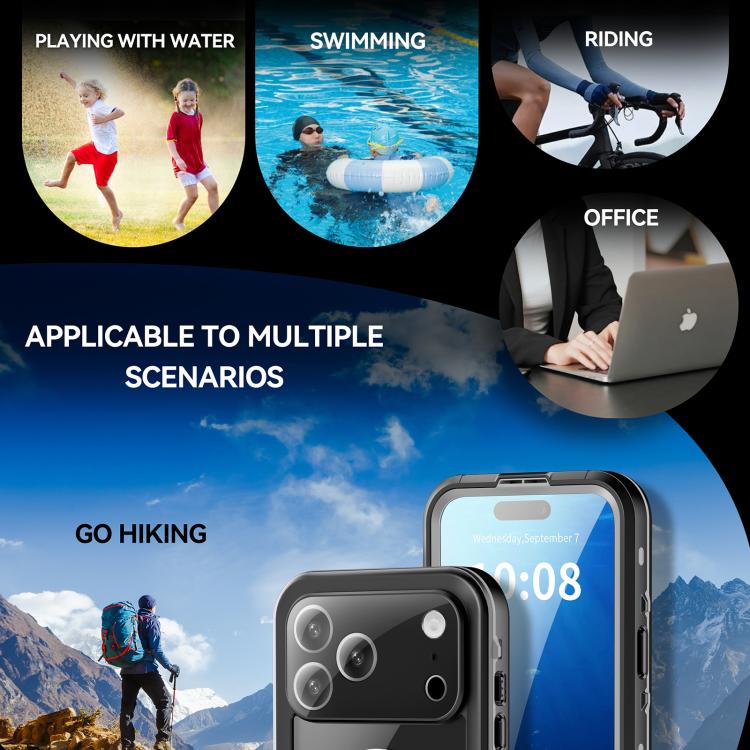 Funda para teléfono con protección MagSafe triple a prueba de agua IP68 con puntos transparentes de RedPepper, For iPhone 17 Pro Max, For iPhone 17 Pro, For iPhone 17, For iPhone Air, For iPhone 16 Pro Max, For iPhone 16 Pro, For iPhone 16 Plus        ...