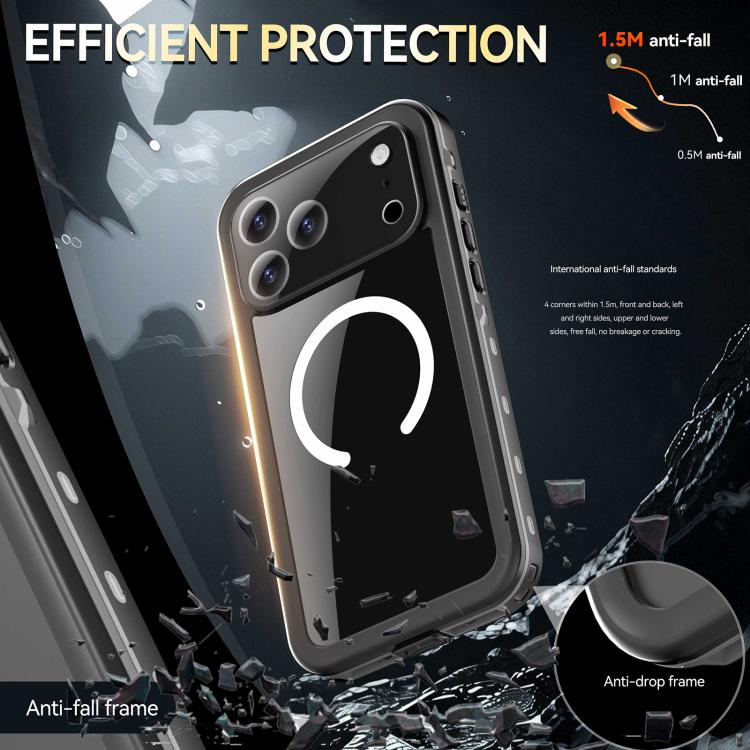 Funda para teléfono con protección MagSafe triple a prueba de agua IP68 con puntos transparentes de RedPepper, For iPhone 17 Pro Max, For iPhone 17 Pro, For iPhone 17, For iPhone Air, For iPhone 16 Pro Max, For iPhone 16 Pro, For iPhone 16 Plus        ...