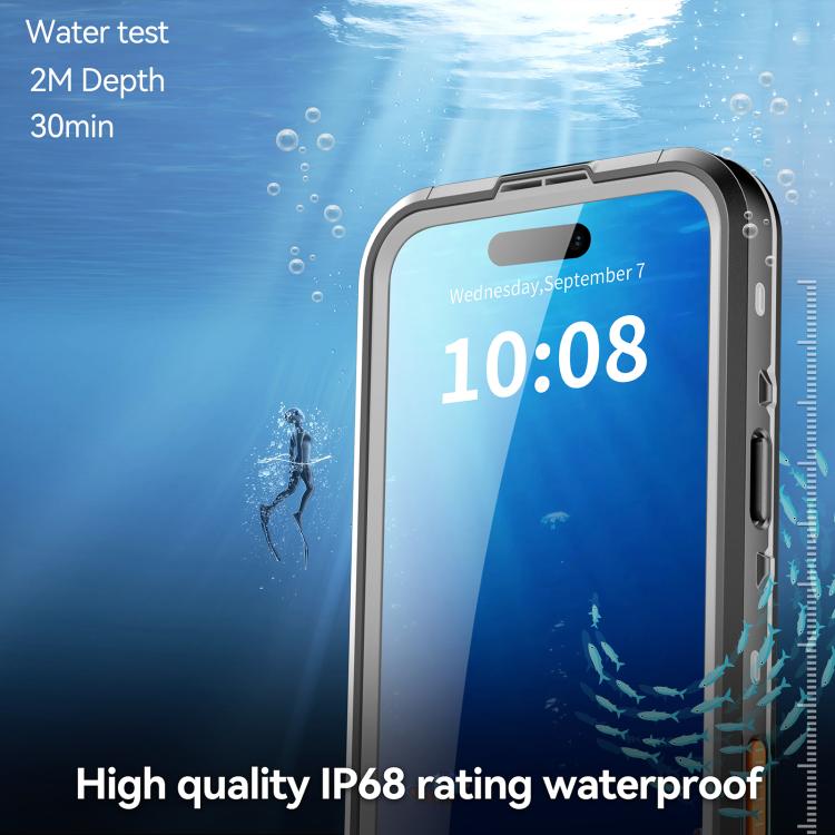 Funda para teléfono con protección MagSafe triple a prueba de agua IP68 con puntos transparentes de RedPepper, For iPhone 17 Pro Max, For iPhone 17 Pro, For iPhone 17, For iPhone Air, For iPhone 16 Pro Max, For iPhone 16 Pro, For iPhone 16 Plus        ...