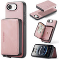 Funda de cuero para teléfono con tapa horizontal y cremallera magnética JEEHOOD J02, For iPhone 17e / 16e, For iPhone 17 Pro Max, For iPhone 17 Pro, For iPhone Air, For iPhone 16 Plus, For iPhone 16