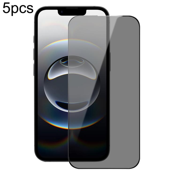 5 piezas DUX DUCIS 0,33 mm 9H Película de vidrio templado HD antiespía de aluminio de alta calidad, For iPhone 17e / 16e, For iPhone 17 Pro Max, For iPhone 17 Pro, For iPhone 17, For iPhone Air, For iPhone 16 Pro Max, For iPhone 16 Pro, For iPhone 16 P...