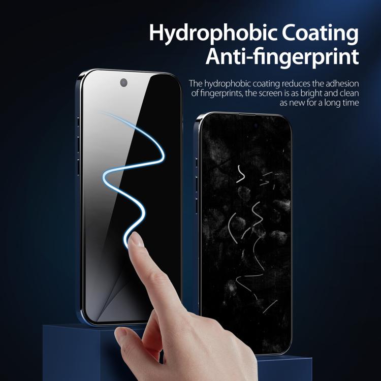 5 piezas DUX DUCIS 0,33 mm 9H Película de vidrio templado HD antiespía de aluminio de alta calidad, For iPhone 17e / 16e, For iPhone 17 Pro Max, For iPhone 17 Pro, For iPhone 17, For iPhone Air, For iPhone 16 Pro Max, For iPhone 16 Pro, For iPhone 16 P...