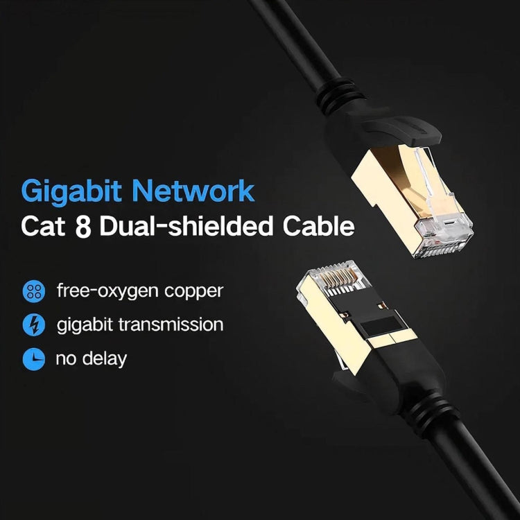 Cable de red Gigabit Cat 8 con doble blindaje, 1m, 2m, 3m, 5m, 8m, 10m, 15m, 20m, 30m