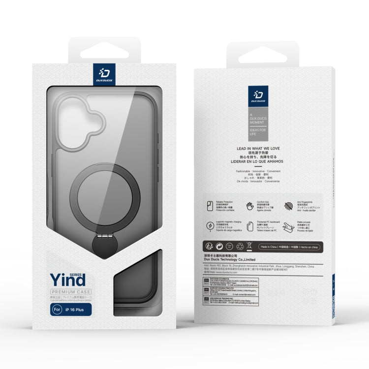 Funda híbrida de TPU y PC con soporte MagSafe de la serie Yind de DUX DUCIS, For iPhone 16 Pro Max, For iPhone 16 Pro, For iPhone 16 Plus, For iPhone 16