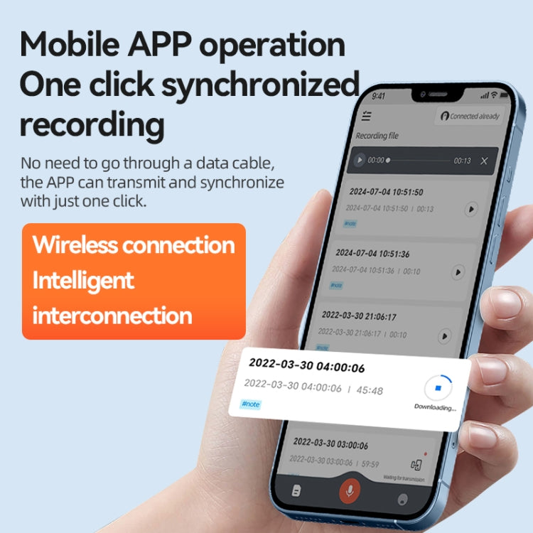 Bolígrafo de grabación de voz con reducción de ruido magnético Q70A compatible con control por aplicación, 8GB, 16GB, 32GB, 64GB, 128GB