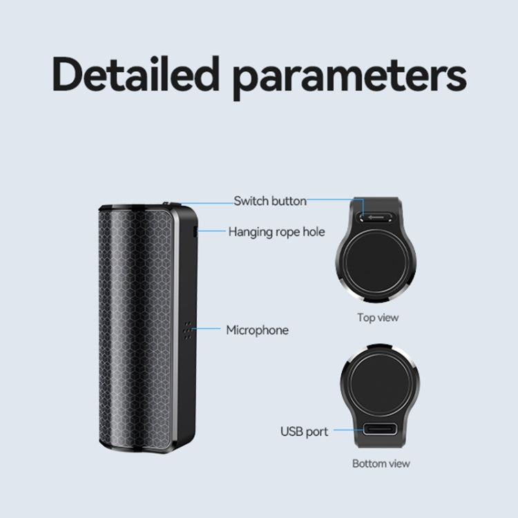 Bolígrafo de grabación de voz con reducción de ruido magnético Q70A compatible con control por aplicación, 8GB, 16GB, 32GB, 64GB, 128GB