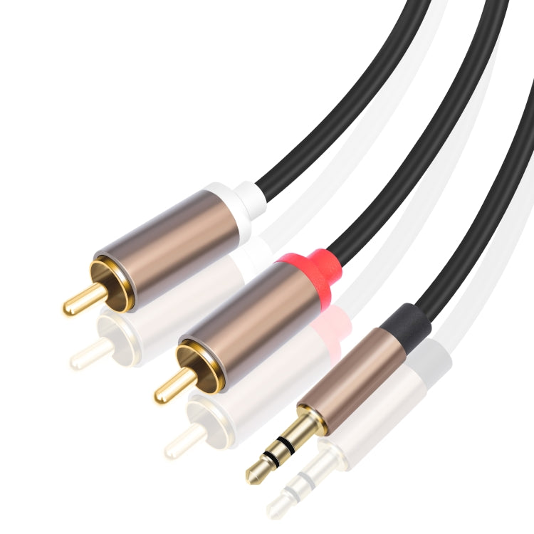 Cable de audio con conector de amplificador de 3,5 mm macho a 2 RCA macho, 1m, 2m, 3m