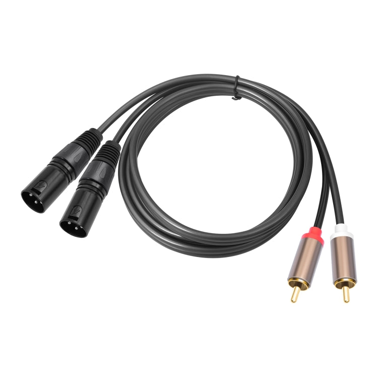Cable de audio balanceado de 2 RCA macho a 2 XLR macho, 1.5m, 3m